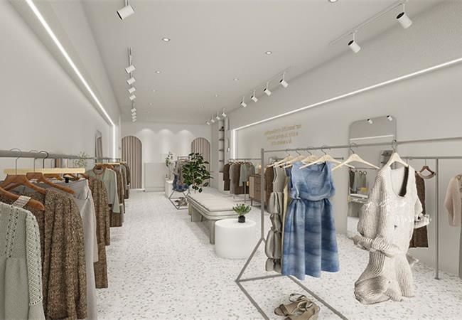 合肥服裝店門面裝修，設(shè)計(jì)施工一步到位，解決您的后顧之憂！