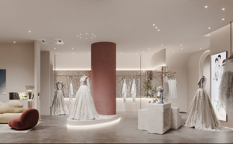 婚紗店設(shè)計(jì)效果圖，合肥婚紗店裝修需要注意的設(shè)計(jì)要點(diǎn)！