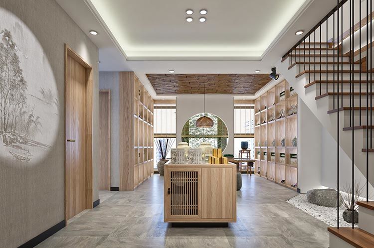 合肥茶葉店裝修設(shè)計(jì)方案，茶葉店門面裝修圖片