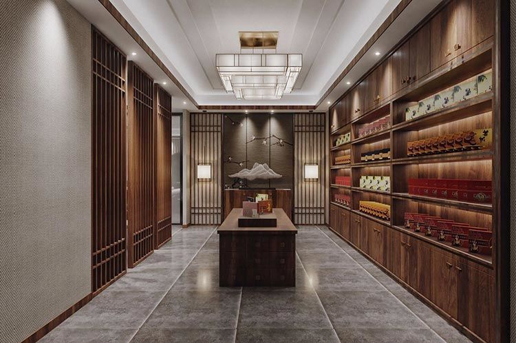 合肥茶葉店裝修設(shè)計(jì)方案，茶葉店門面裝修圖片
